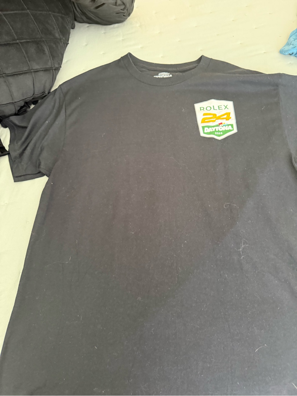 Rolex Daytona 24 Mens Black Logo TShirt Season 2025 Official Track Merchandise